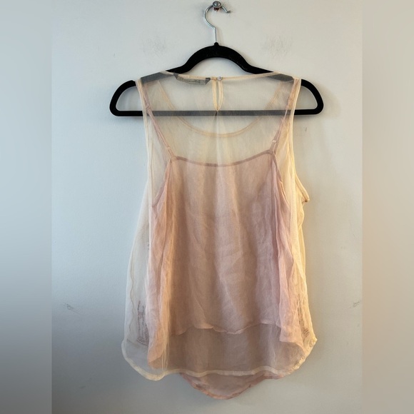 ZARA Pink Mesh Embellished Top - Picture 8 of 8